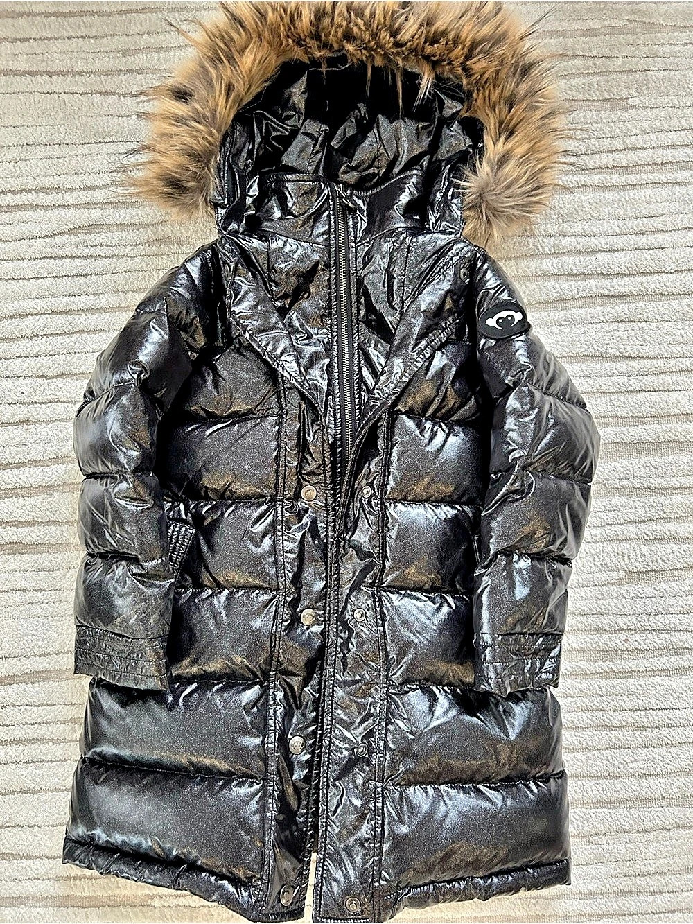 Appaman Kyla Puffer Coat Black Faux-Fur Hood